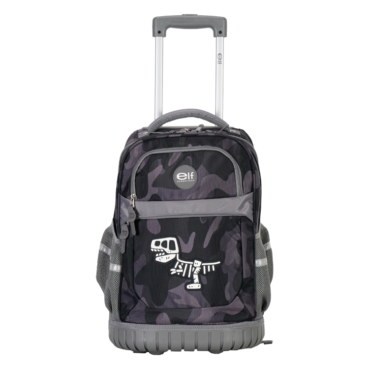 Mochila Escolar Elf 2026 2 Divisiones Negra con Carro Art.I6466B